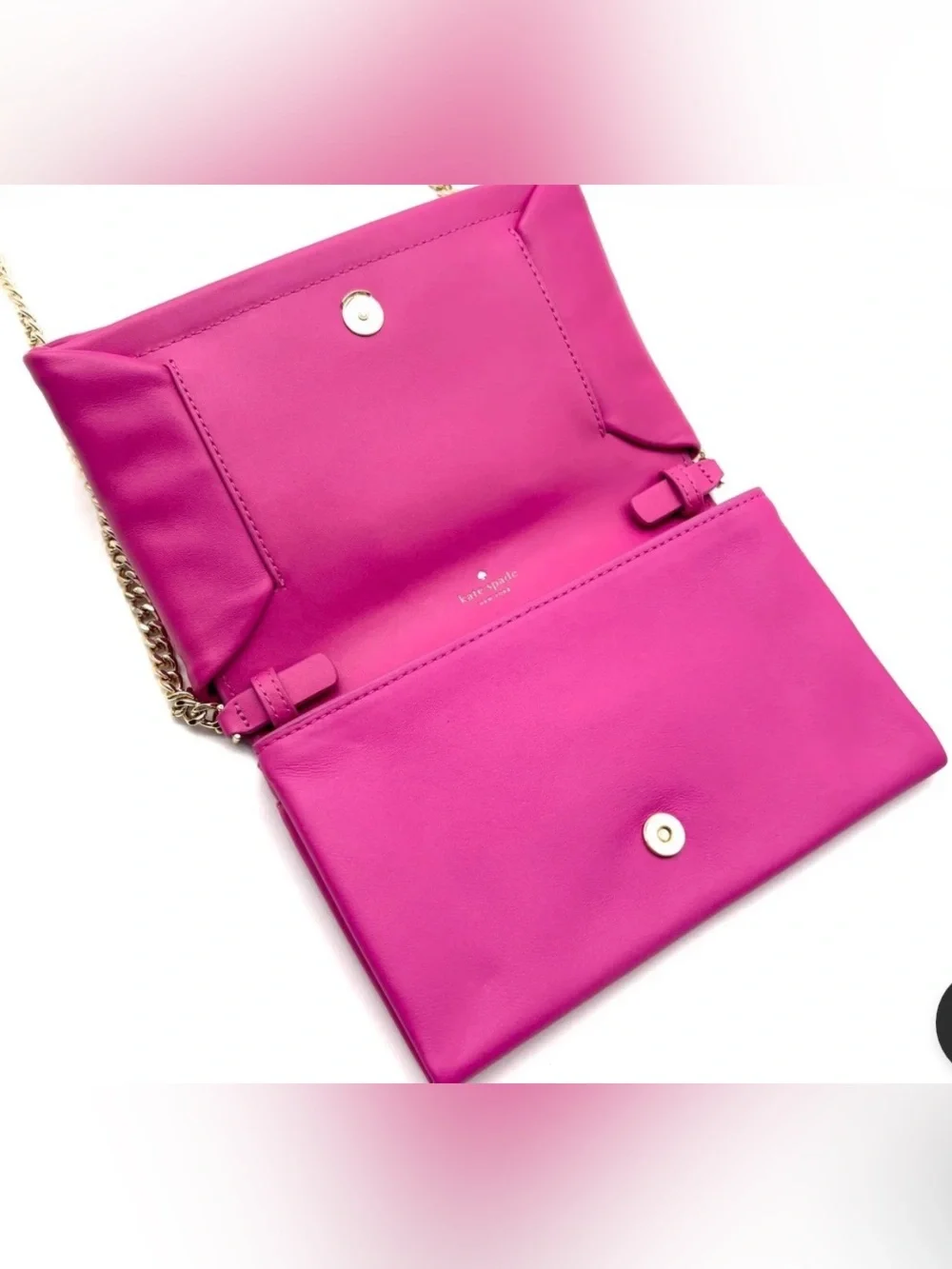 Like new! kate spade Milly Bow Flap Crossbody Pink Leather Chain Mini Bag Party